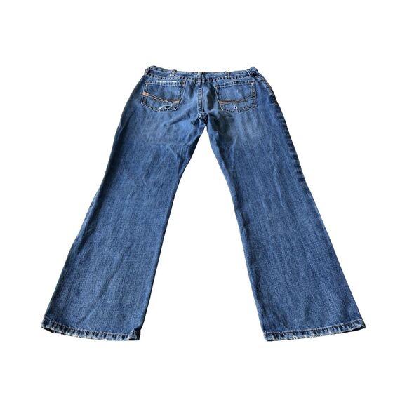 Ariat M4 Low Rise Boot Jeans Mens 36 Blue Denim Boot Leg Western Cowboy - Picture 2 of 6